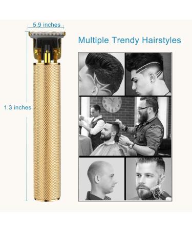 Pro Li Outliner Electric Hair Clippers for Men - Close Cutting T-Blade Trimmer with Rechargeable Cordless Design - Ideal for Baldheads and Detail Beard Shaving (Gold) - Buy Online on GoSupps.com