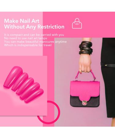Dipping Powder Nails Set | Aokitec Mode Fluorescent Pink Dip Powder for Salon & DIY Nail Art | 28g Dipping Nail Powder for Stunning French Manicure - Buy Online on GoSupps.com