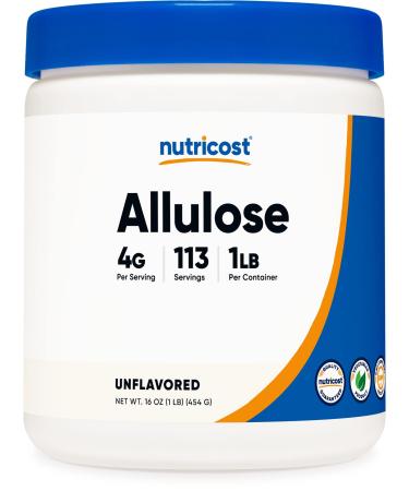 Nutricost Allulose Sweetener (1 LB) - KETO Sugar, 0 Calorie, Low Carb, Natural Sugar Alternative, Crystalline Powder 1 Pound (Pack of 1)