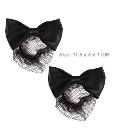 Artibetter Barrette Hairnet Snood Bowknot Decor Hair Clip 2pcs for Women - Buy Online on GoSupps.com