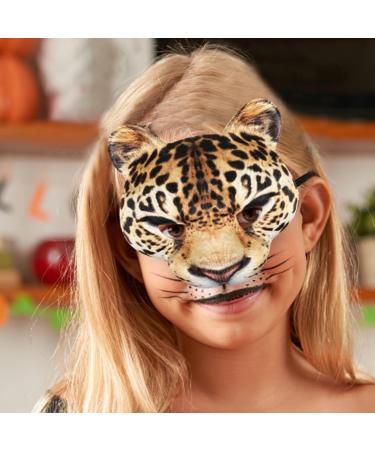 Pretyzoom 2-Pack Leopard Masks - 3D Animal Half-Face Masquerade Masks for Halloween & Costume Parties - Buy Online on GoSupps.com