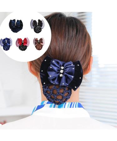 tuwiwol Snood Hairnet Lightweight And Portable Cloth Snood Net Barrette Mesh Clip Women Hair Bun Cover Net Black - Buy Online on GoSupps.com