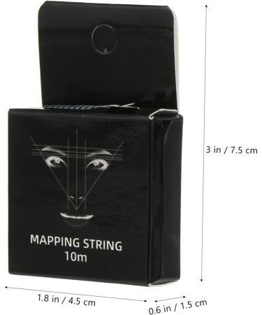 Hemoton 2pcs Ink Pattern Embroidery Thread Ruler Eyebrow Threading Thread Mapping Eyebrow Tool Draw a Line 7.5x4.5cmx2pcs Blackx2pcs - Buy Online on GoSupps.com