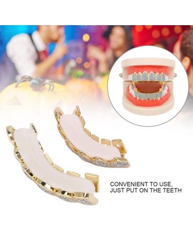 Brass Galvanized Messing Teeth Set - Hip-Hop Props & Halloween Accessories | Two-Color Decoration - Buy Online on GoSupps.com