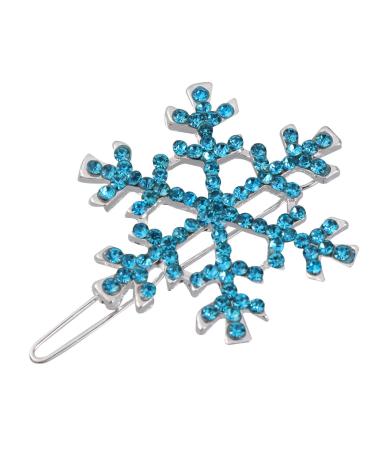 Lurrose 6pcs Snowflake Hair Clip with Blue Rhinestone - Metal Bobby Hair Pins - Buy Online on GoSupps.com