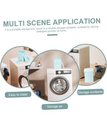 Healeved 2 Sets Washing Storage Bucket Tide Laundry Laundry Cup Holder Sky-blue Wrought Iron 1 count (Pack of 1) Sky-bluex2pcs - Buy Online on GoSupps.com