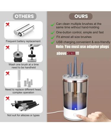 2023 New Black Electric Makeup Brush Cleaner | Automatic Spinning Cosmetic Brush Cleaner for Effortless Makeup Care - Buy Online on GoSupps.com