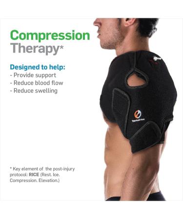 NatraCure Hot/Cold Therapy Shoulder Ice Pack Wrap Brace - Pain Relief for Rotator Cuff Injuries, Surgery, Gym & Baseball Pitching - Buy Online on GoSupps.com
