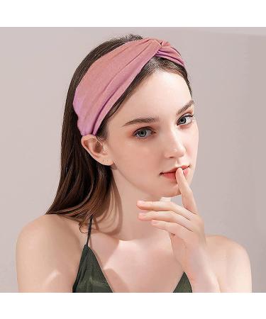 Lynun 6-Piece Wide Headband Set for Women | Elastic Sports Hair Bands for Fitness Running Yoga & Biking | Twisted Cross Headwraps in Single Colors - Buy Online on GoSupps.com