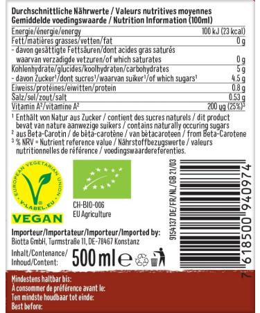 Biotta Mixed Vegatable Cocktail Juice 500ml - Pack of 6 - Buy Online on GoSupps.com