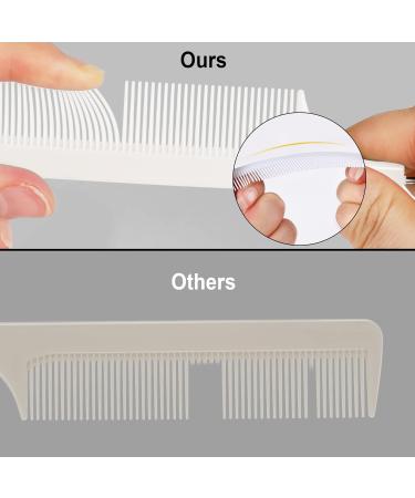 3 Pcs Rat Tail Combs - Stainless Steel Handle Fine Tooth Comb for Women Barber - White - Buy Online on GoSupps.com