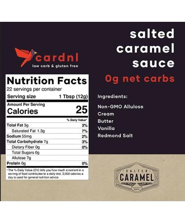 Cardnl Sugar-Free Keto Caramel Sauce 9.5oz - Low Carb Dessert Topping for Keto Ice Cream (Salted Caramel) - Buy Online on GoSupps.com