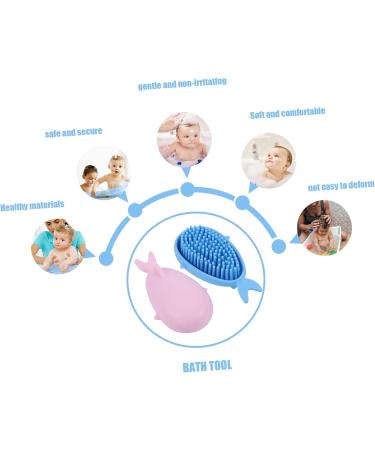 Silicone Scrubber Shower Brush Set for Kids and Adults - Gentle Scalp and Body Cleansing Tool for Babies, Infants, and Hairdressing - Perfect Gift for Newborns - KOMBIUDA - Buy Online on GoSupps.com
