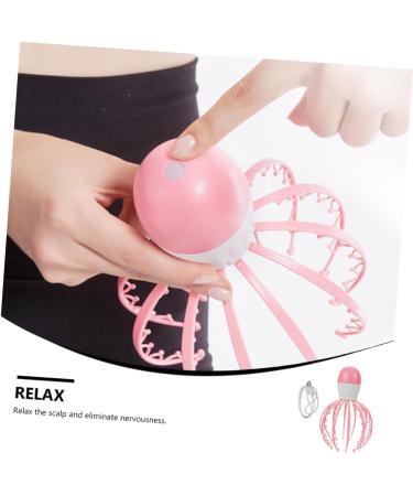 Healeved 3ST Scalp Massager & Shampoo Brush - Multi-Use Head Gua Sha Tool | Baby Octopus Design | ABS Pink Massage Claw - Buy Online on GoSupps.com