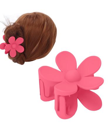 Styling Flower Claw Clip Durable Big Flower Hair Clip Dual Locking Teeth for Girls for Women (Red Rose) rose red