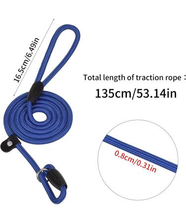 Jinlaili 3Pack Nylon Dog Slip Lead Adjustable Loop Training Dog Leash Dog Training Lead Pet Leash Rope Collar Slip Lead for Small and Medium Dog (Blue red Black) - Buy Online on GoSupps.com