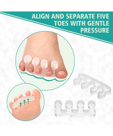 Toe Spreader Hallux Valgus Set | Pain Relief for Hammer Toe & Bunion - 2 Pairs of Toe Separators & Bunion Pads for Yoga & Sports - Buy Online on GoSupps.com
