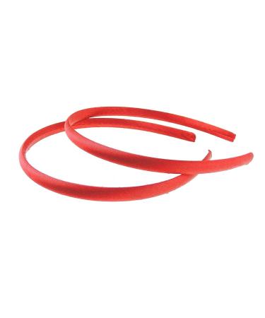 Mytoptrendz Girls Set of 2 Red Narrow Thin Alice Bands Headbands