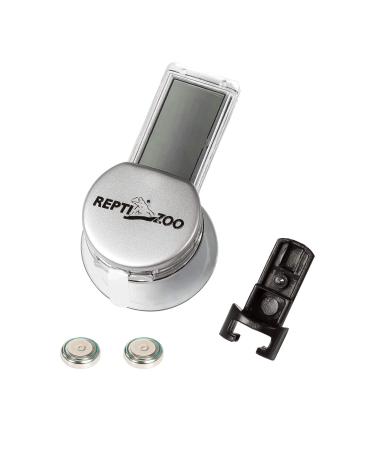 REPTI ZOO Digital Reptile Thermometer Hygrometer for Terrarium Tank - Bearded Dragon Temperature & Humidity Gauge - Fahrenheit (Grey) - Buy Online on GoSupps.com