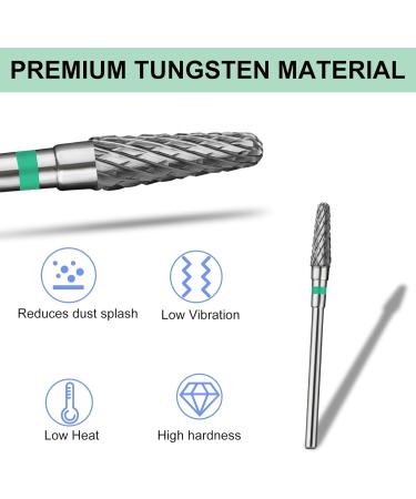 C12rtive Cone Shape Tungsten Steel Bit Nail Drill Bit for Acrylic Gel Nails Dual Nail Form Remove 3/32 Inch Nail Bit for E-File Nail Drill(Coarse) - Buy Online on GoSupps.com