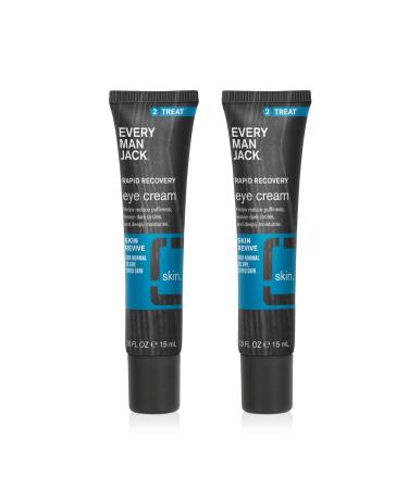 Every Man Jack Rapid Recovery Eye Cream - Helps Lessen Dark Circles Reduce Puffiness and Deeply Moisturizes with Persian Silk Tree Extract Green Tea and Hyaluronic Acid - 0.5 oz Men s Eye Cream - Twin Pack - Buy Online on GoSupps.com