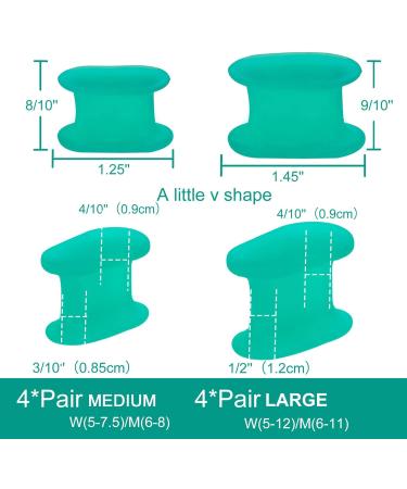 Silicone Toe Separator for Correcting Hammer Toe and Bunions - Men and Women Yoga Toe Spacers - Buy Online on GoSupps.com