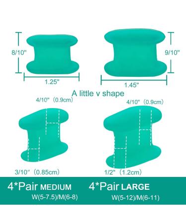 Soft Silicone Toe Separator Spacers - Skin Friendly Bunion Corrector for Men and Women - Buy Online on GoSupps.com