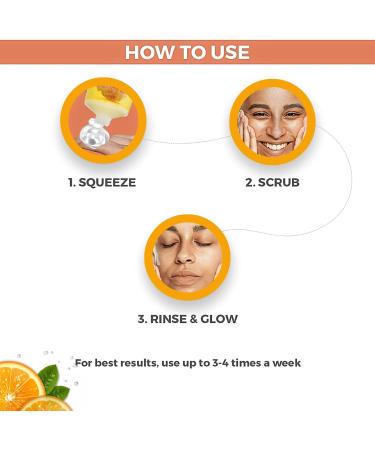 IZBEAUVO Vitamin C Face Exfoliator Gel Orange Face Scrub Exfoliator Vitamin C Exfoliating Face Scrub Acne Exfoliating Scrub Pore Facial Scrub Exfoliating Face Wash Remove Blackhead - Buy Online on GoSupps.com