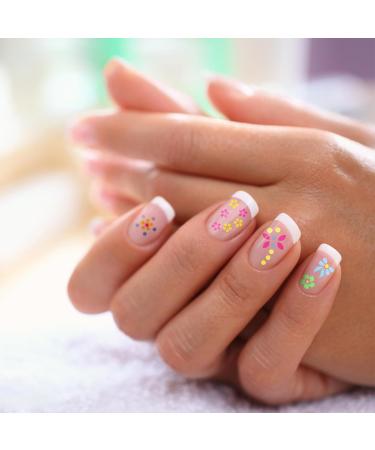 24 Sheets Nail Art Stickers 3D Embossed Nail Art Decals Spring Flower Nail Art Stickers Colored Self Adhesive Nail Stickers for Women Girls Manicure Decoration Nail Art DIY - Buy Online on GoSupps.com