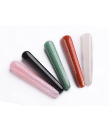 Jic Gem Mixed massage tool made of natural crystal Gua Sha massage tab for face acupuncture therapy stick point treatment Reiki healing mix