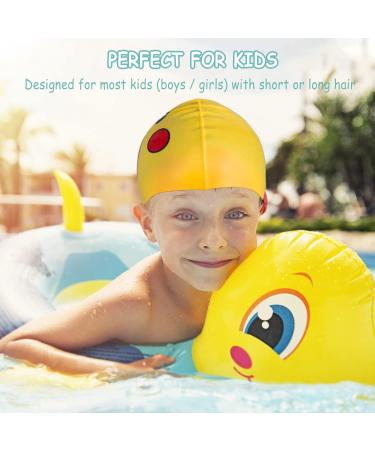 Funown Waterproof Bathing Cap for Kids | Comfortable Swim Caps for Boys & Girls Ages 2-12 | Perfect for Long & Short Hair - Buy Online on GoSupps.com