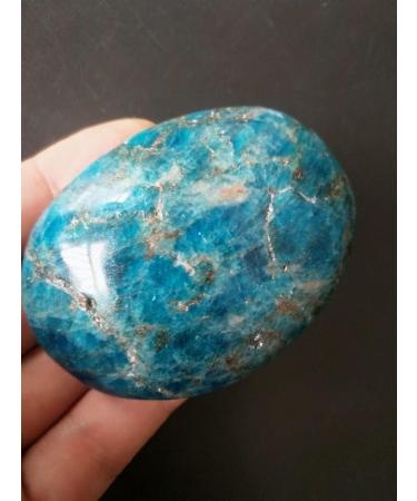 Crystal Natural Blue Apatite Palm Stone Crystal Stone - Buy Online on GoSupps.com