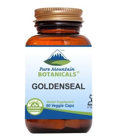 Goldenseal Capsules - Kosher Vegan Caps with 250mg Organic Goldenseal Root