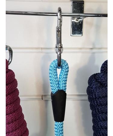 White Horse Equestrian Nylon Leadrope - Two Meter Horse Riding Stable Field Ice Blue 2 Meter