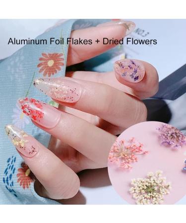 Dried Flowers, Foil Nail Chips, Glitter Stickers - Nail Art Supplies - Buy Online on GoSupps.com