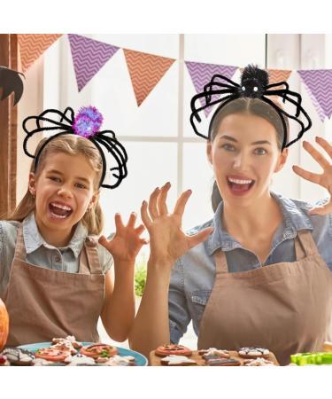 hgnxa Adult Kids Tinsels Spiders Shape Headband Woman SPA Hair Hoop Makeup Halloween Taking Photos Carnivals Party Headpiece Black - Buy Online on GoSupps.com