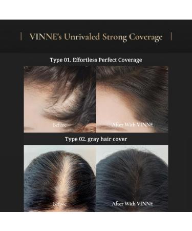 Vinne 2-Color Hair Cushion Stick | Waterproof Gray Hair Cover & Long-Lasting Root Filler | Nutrient-Rich Hair Care in Natural Black & Dark Brown - Buy Online on GoSupps.com