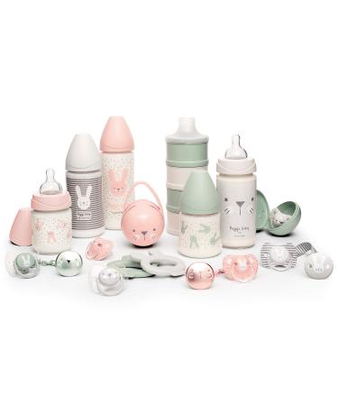 Suavinex 306604 Premium Baby Schnuller 6-18 Months | Silicone Physiological Nipple | 0% BPA | Unisex Rabbit Green Stripes Buy Online Now! - Buy Online on GoSupps.com