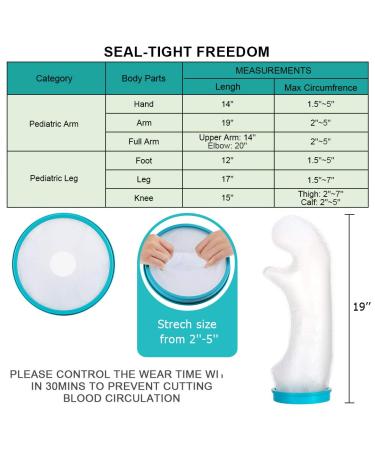 Waterproof Plaster Protection for Kids | Child Safe Cast Wrap for Shower & Injury - PVC (48cm) - Buy Online on GoSupps.com