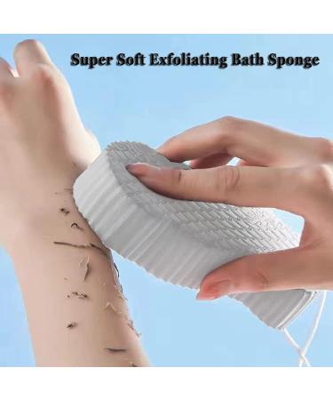 Japelessor Super Soft Exfoliating Bath Sponge - 3D Shower Brush for Dead Skin Removal - Ideal for Adults, Children, and Pregnant Women - D-Gray - Buy Online on GoSupps.com