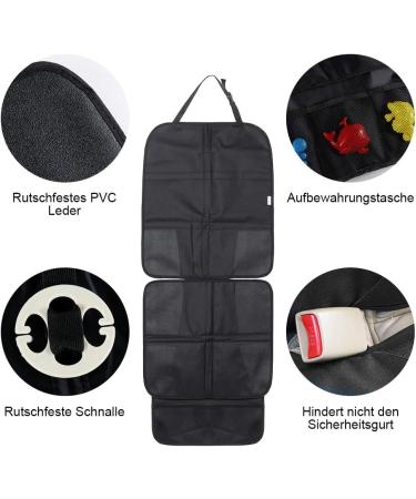 Rovtop 2 Piece Car Seat Cover Protector with Organizer for Baby and Toddler Car Seats - Black - Buy Online on GoSupps.com