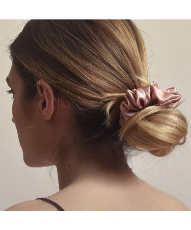 Shop Michoooyel 100% Silk Scrunchies - Soft Pink Hair Ties for Girls & Women | Durable Elastic Ponytail Holders & Hair Jewelry - Buy Online on GoSupps.com