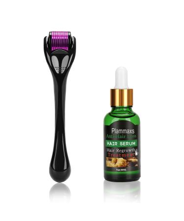 Plammaxs Dermaroller Set - Microneedling with Hair Growth Serum for Anti Hair Loss & New Hair Growth Stimulating - 0.5mm Professional Titan Needles Skin Roller - Buy Online on GoSupps.com