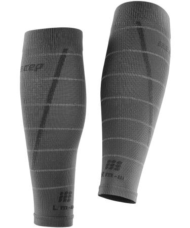 CEP Reflective Calf Sleeves Grey Men IV - Enhance Visibility and Performance - Buy Online on GoSupps.com