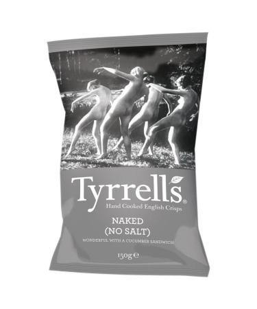 Tyrrells Hand Cooked English Crisps - Naked No Salt (150g)