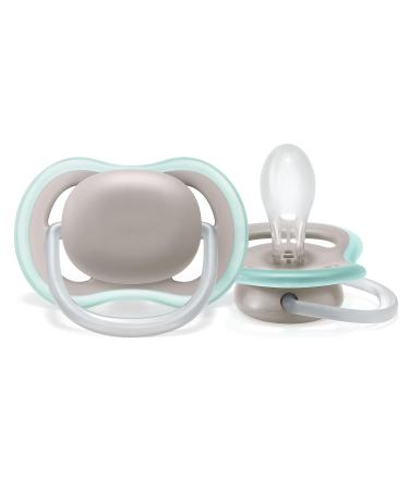 Philips Avent Ultra Air Pacifier 2 Pack - BPA-Free Breathable for 18+ Months Includes Sterilization Box - Light Green/Gray (SCF349/01) - Buy Online on GoSupps.com