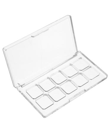 LALADEFIEE Transparent Reusable Makeup Palette with Secure Lid for Lip Organizer Eyeshadow Blush Highlighter Storage Suitable for Personal Mix Organized Use