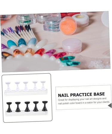 FRCOLOR Nail Art Holder Base Sets holder Art Practice Stands Art Holder Practice Stands Practice Holder crystal display stand Manicure Stand Acrylic Metal with Nail Art Stand 2.4X1.4X1.4CM Assorted Color 1 - Buy Online on GoSupps.com