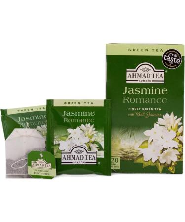Ahmad Tea Jasmine Green Tea 20 Sachets - Jasmine Romance, 20 Count - Buy Online on GoSupps.com