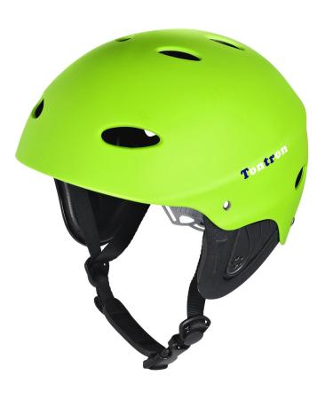 Tontron Adult Kayaking Wakeboarding Waterskiing Whitewater Helmet Matte Spring Green Large